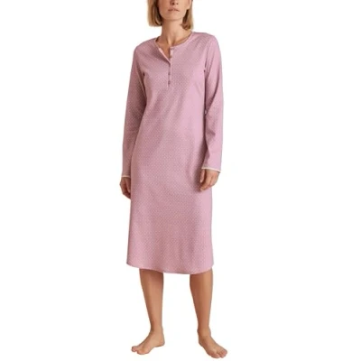 Abbildung von CALIDA Midnight Dreams Nachthemd Damen, Länge 110cm, aus 100% Dicker Baumwolle