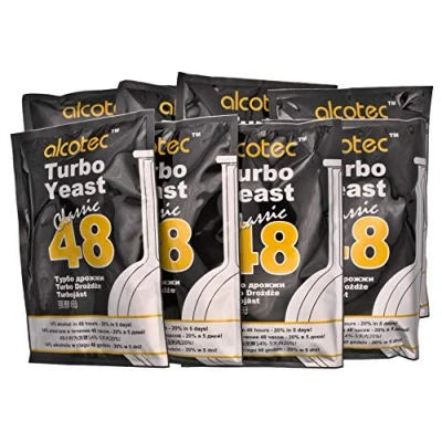 Abbildung von 8 x AlcoTec Turbohefe Classic 48h 20% Alkohol innerhalb von 5 Tagen