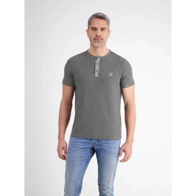 Abbildung von LERROS Henleyshirt Herren Serafino Shirt, gestreift