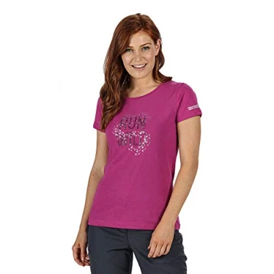 Abbildung von Regatta Damen Breezed&#039; Active Coolweave Baumwolle mit Grafikdruck T Shirts/Polos/Westen