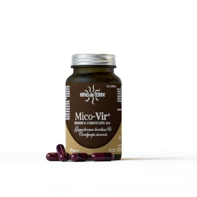 Abbildung von HIFAS DA TERRA Mico Vir+ Reine Extrakte von Reishi und Cordyceps Pilzextrakt Dose 70 Kapseln