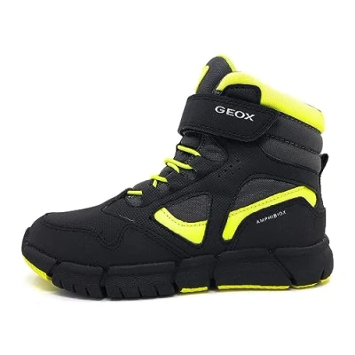 Abbildung von Geox Flexyper BOY ABX Snowboot/Winterstiefel für Kinder, Größe: 28, Black/lime Schuhe
