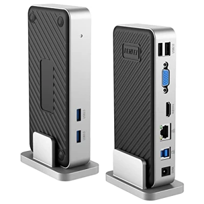 Abbildung von BENFEI USB 3.0 Universal Dockingstation Dual Monitor HDMI VGA kompatibel mit Mac Windows, oder C Input, (Dual Display: und VGA, Gigabit Ethernet 4 Ports)