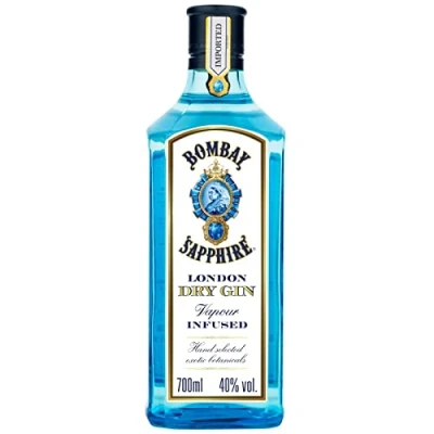 Abbildung von Bombay Sapphire Distilled Premium London Dry Gin, per Dampfinfusion hergestellt mit 10 erlesenen exotischen Botanicals, ideal für die Hausbar und als Geschenk ab 18, 40% Vol., 70 cl/700 ml