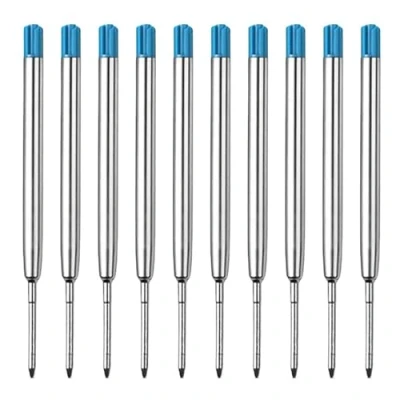 Abbildung von Großraumminen für Kugelschreiberminen, Kugelschreiber Ersatzminen das G2 Format, Minen, Kompatible Set 1,0mm Strichstärke M,Schreibfarbe (Blau), 10 Stück