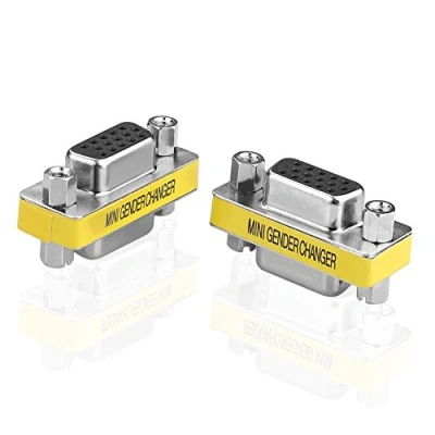 Abbildung von Sienoc Gender Changer HD15F 15 Pin VGA SVGA Monitor D SUB Geschlecht Konverter Buchse auf 2 Stück