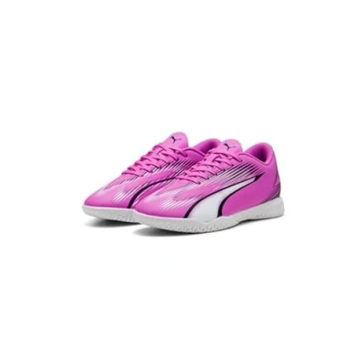 Abbildung von Puma Ultra PLAY IT JR Unisex Fußballschuh Halle für Kinder, Größe: 37, Poison/white/black Schuhe