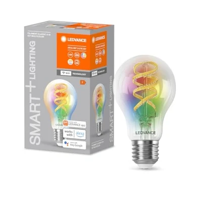 Abbildung von LEDVANCE E27 LED Lampe, Smart Home Wifi Leuchtmittel mit 4,8 W (470Lumen), Birnenform, Kaltweiß (2700K) und kompatibel Alexa, google oder App, Lampen im 1er Pack