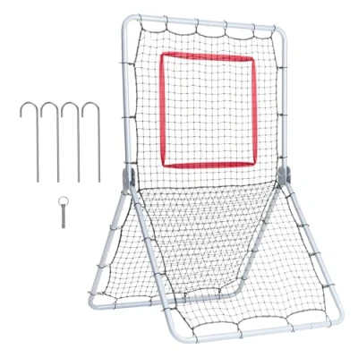 Abbildung von VEVOR Baseball und Softball Pitching Netz, Rebounder 1066,8 x 1828,8 mm Pitchback Trainingsrebounder, 5 einstellbare Winkel, Bounce Back Netz für Üben Schlagen, Werfen