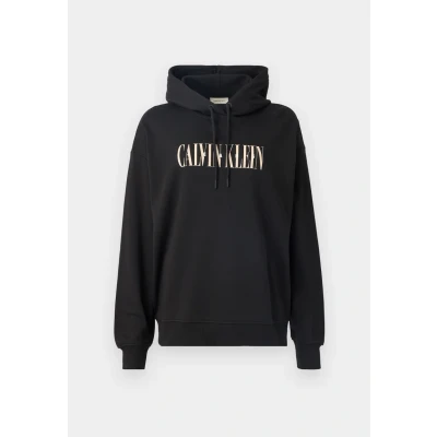Abbildung von Calvin Klein Jeans Varsity Hoodie Sweatshirt, Damen, Größe: XS, Black