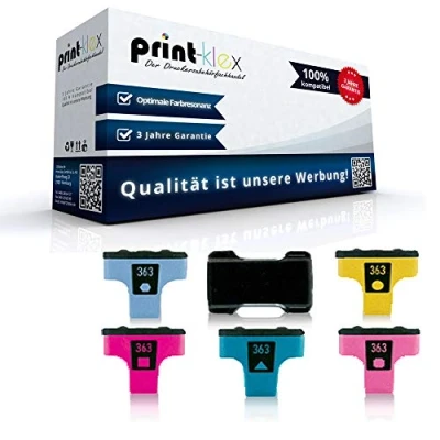 Abbildung von Print Klex 6X Kompatible Tintenpatronen Sparset kompatibel für HP Q7966EE 363 PhotoSmart C7280 C8100 Series C8180