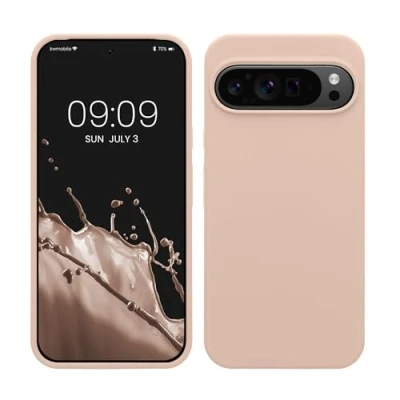 Abbildung von kwmobile Hülle kompatibel mit Google Pixel 9 Pro XL Silikon Handy Case Handyhülle weiche Oberfläche kabelloses Laden Coconut Swirl