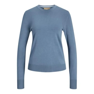 Abbildung von JJXX Damen JXCARA Comfy Crew Neck Knit Langarmshirt, Coronet Blue/Detail:/Skyway, XS