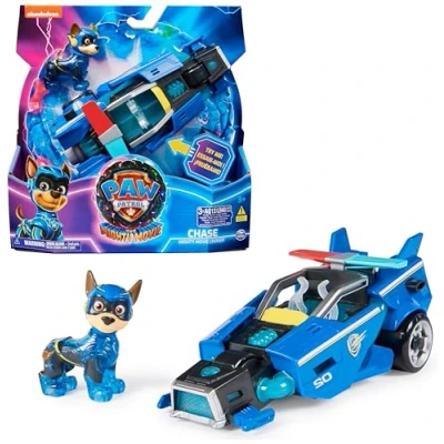 Abbildung von Spin Master Spielzeug Auto Paw Patrol Movie II Basic Themed Vehicles Chase, Polizeiauto mit Welpenfigur, Licht und Soundeffekt