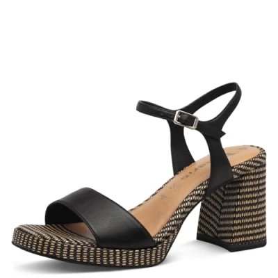 Abbildung von Tamaris High Heel Sandalette, Damen, Größe: 36, Black comb Schuhe