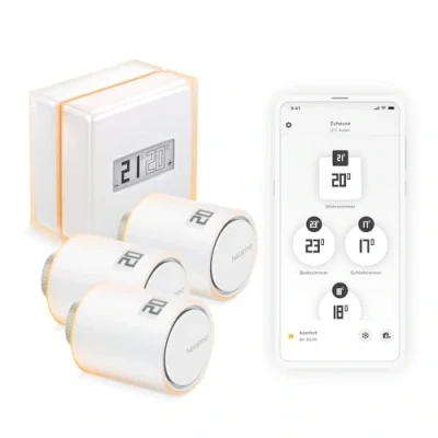 Abbildung von Netatmo Pack 1 x Smart Thermostat + 3 Additional Radiator Valves