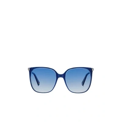 Abbildung von POLAROID Damen PLD 6218/S Sonnenbrille, blau, 54