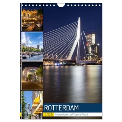 Abbildung von ROTTERDAM Impressionen bei Tag und Nacht (Wandkalender 2025 DIN A4 hoch), CALVENDO Monatskalender