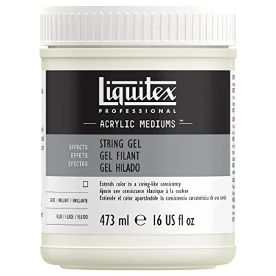Abbildung von Liquitex 8870520 Professional Anti Abriss Gel String für Acrylfarben,honigartige Konsistenz, verbessert die Transparenz und Farbtiefe Transparent 473ml Topf