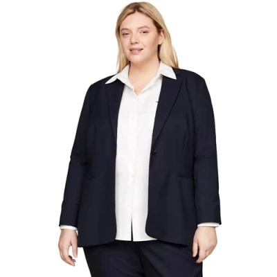 Abbildung von Tommy Hilfiger Curve CORE Regular Blazer, Damen, Größe: 48, Desert sky
