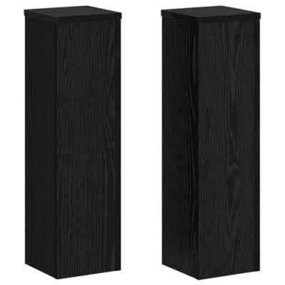 Abbildung von vidaXL Pflanzenständer 2 Stück Schwarze Eiche 17x17x60 cm Holzwerkstoff