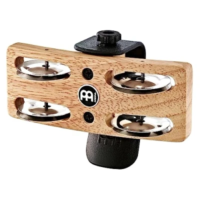 Abbildung von Meinl Percussion Professional Heel Tambourine, Fußtamburin zur Befestigung an der Ferse Cajon Add Ons / Zubehör Siam Eiche (PHTA)