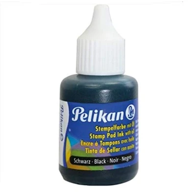 Abbildung von Pelikan 351353 Stempelfarbe mit Öl, 30 ml, 1 Set, schwarz