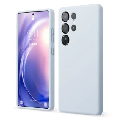 Abbildung von elago Kompatibel mit Samsung Galaxy S25 Ultra Hülle, Flüssige Silikonhülle, Vollständige Schutzabdeckung, Stoßfest, Schlanke Handyhülle, Kratzfeste Weiche Mikrofaser Auskleidung, 6,8 Zoll (Hellblau)