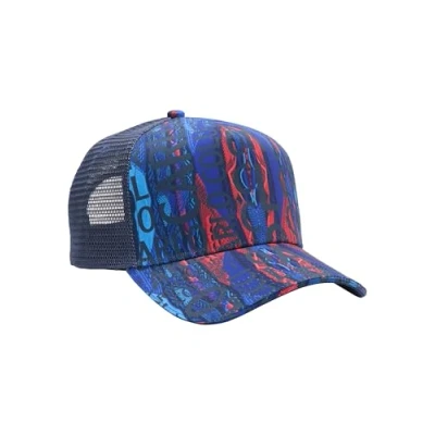 Abbildung von Carlo Colucci Truckercap im Alloverprint Royalblau OS