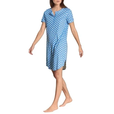 Abbildung von Calida Damen Sweet Dreams Nachthemd, Allure Blue, 32 34