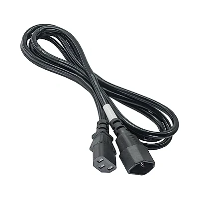 Abbildung von Akyga AK PC 03C Netzkabel für Monitor Drucker Beamer TV Spielkonsole Stromkabel 3 Pin Polig Erweiterung IEC C13 / C14 1.8m, Kaltgerätekabel schwarz, Cu 100% Kupfer, 3x0.75 mm2 HQ