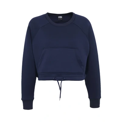 Abbildung von Urban Classics Ladies Oversized Short Raglan CREW Sweatshirt, Damen, Größe: Large, Midnigh tnavy