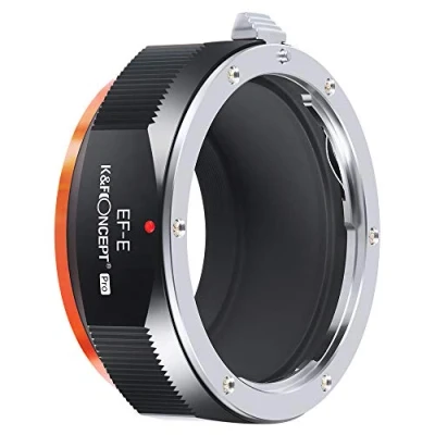 Abbildung von K&amp;F Concept M12105 EOS NEX Hochpräziser Manueller Objektivadapter Canon an Sony Adapter Ring für EF Objektiv auf Alpha E Mount Systemkamera (Keine Autofokus).