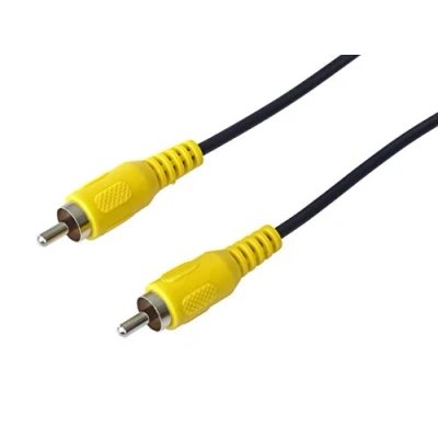 Abbildung von PremiumCord Cinch Kabel 2m, 1x RCA Stecker auf Stecker, Audio Video Verbindungskabel, Farbe schwarz 2m