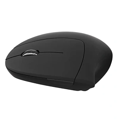 Abbildung von Optische Vertikale Maus, 6 Tasten Ergonomische Rechtshänder Bürocomputermäuse der 5. Generation mit 2,4 GHz Drahtlose Maus DPI 800/1200/1600(Schwarz)