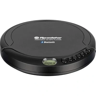 Abbildung von Roadstar PCD 499BT Discman CD MP3/WMA Player, Bluetooth, CDA, R, RW, tragbar mit Kopfhörern, kabellos, Anti Schock Funktion, LCD Display, Batterien, USB Kabel, Schwarz