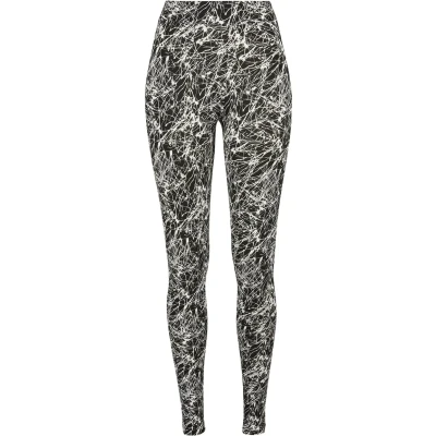 Abbildung von Urban Classics SOFT AOP Leggings Hosen, Damen, Größe: XS, Blackpaint