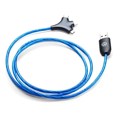 Abbildung von Volkswagen 5H0087703F Ladekabel beleuchtet LED Kabel Handykabel, USB A auf C/Micro USB/Lightning