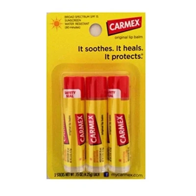 Abbildung von Carmex Lip Balm, Moisturizing, Original.15 Ounce, 3 ct. by