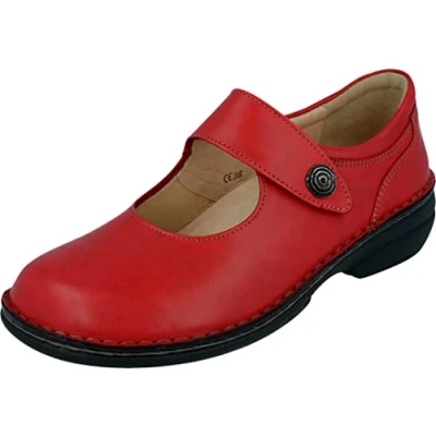 Abbildung von Finn Comfort Laval, Damen Mary Jane Schuhe, Rot (Campari Arena), 43 EU