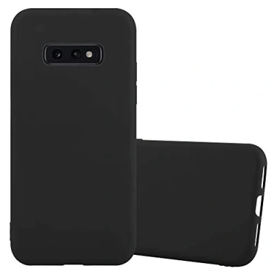 Abbildung von Cadorabo Hülle kompatibel mit Samsung Galaxy S10e Schutzhülle TPU Silikon Case Candy Design Slim Kratzfest Weiche Gummi Rundumschutz für in Schwarz