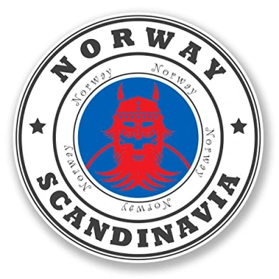 Abbildung von Vinyl Aufkleber, Norwegen, für Laptop, Auto, Gepäck, Reiseanhänger, Landkarte, Flagge, #6773, 10 x cm, 2 Stück