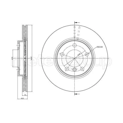 Abbildung von Bremsscheibe METELLI 23 1380C