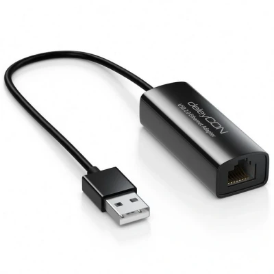 Abbildung von deleyCON LAN Adapter USB Netzwerkadapter A zu RJ45 Notebook Ultrabook Netzwerk