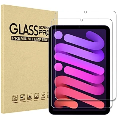 Abbildung von ProCase 2 Stück Schutzfolie für iPad Mini 6th 8,3 Zoll 2021 6.Generation (Modell: A2567 /A2568 /A2569) Displayschutzfolie 9H Gehärtetes Glas Screen Protector Folie Tempered Glass Klar