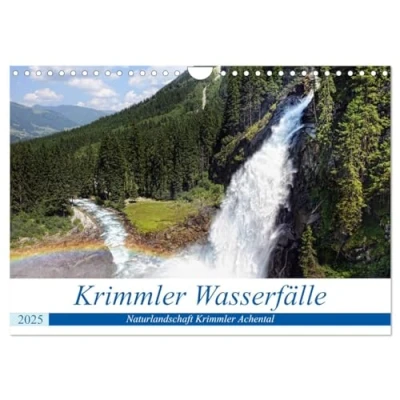 Abbildung von Krimmler Wasserfälle Naturlandschaft Achental (Wandkalender 2025 DIN A4 quer), CALVENDO Monatskalender