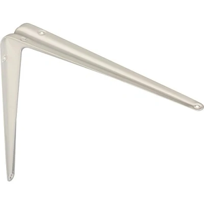 Abbildung von IB Style 1x Stahlblechkonsole Diverse Größen 3 Farben 400x450 mm weiss Regalhalter/Regalträger aus Stahlblech für Wandregale mit Holz Metall und Kunststoffböden