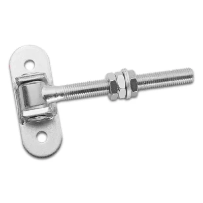 Abbildung von SO TECH® Torbeschlag Torangel 190 mm mit Befestigungsplatte M16 (2 St), verstellbar, Torband Konstruktionsscharnier