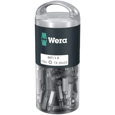 Abbildung von Wera 05072451001 867/1 Z TORX® DIY Bits, TX 30 x 25 mm, 100 teilig