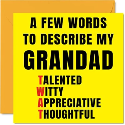 Abbildung von Geburtstagskarten für Papa Few Words Describe Tw*t Joke Happy Birthday Card for Dad from Son Daughter, Banter Gifts, 145 mm x Offensive Father&#039;s Day Greeting Cards Daddy